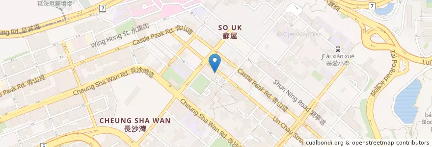 Mapa de ubicacion de Dental Laser & Implant Clinic en Китай, Гуандун, Гонконг, Цзюлун, Новые Территории, 深水埗區 Sham Shui Po District.