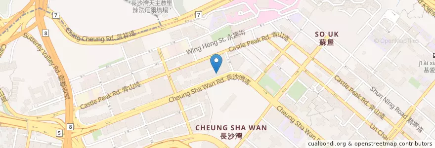 Mapa de ubicacion de Public Bank en 中国, 广东省, 香港 Hong Kong, 九龍 Kowloon, 新界 New Territories, 深水埗區 Sham Shui Po District.