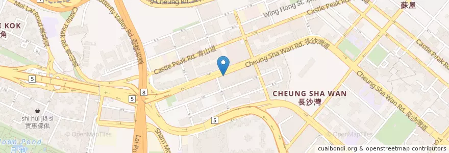 Mapa de ubicacion de 星展 DBS en الصين, غوانغدونغ, هونغ كونغ, كولون, الأقاليم الجديدة, 深水埗區 Sham Shui Po District.
