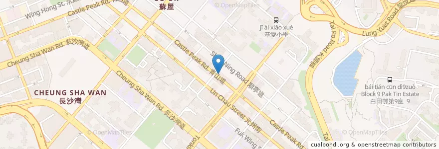 Mapa de ubicacion de Fubon Bank en China, Guangdong, Hong Kong, Kowloon, Wilayah Baru, 深水埗區 Sham Shui Po District.