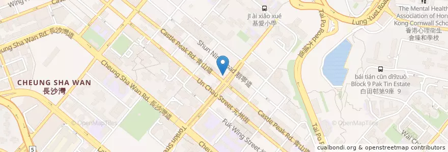 Mapa de ubicacion de Dr. Fung Kui Wah en China, Guangdong, Hong Kong, Kowloon, Wilayah Baru, 深水埗區 Sham Shui Po District.