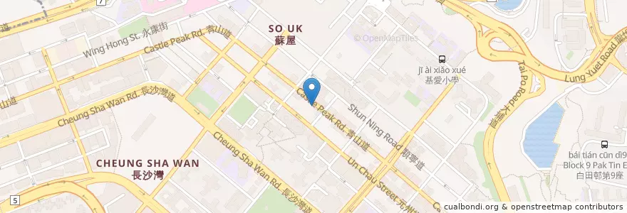 Mapa de ubicacion de BEA en 중국, 광둥성, 홍콩, 가우룽, 신제, 深水埗區 Sham Shui Po District.