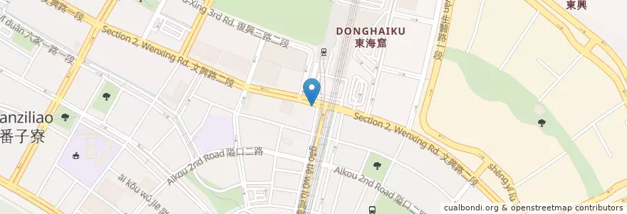 Mapa de ubicacion de 棋翊簡餐 en تايوان, مقاطعة تايوان, أقليم سين شو, 竹北市.