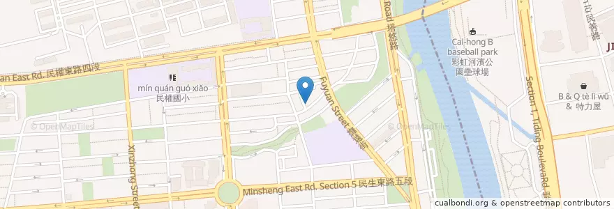 Mapa de ubicacion de 屏東任家涼麵 en 台湾, 新北市, 台北市, 松山区.