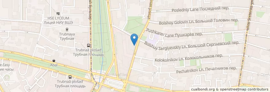 Mapa de ubicacion de Wine time en Rusland, Centraal Federaal District, Moskou, Центральный Административный Округ, Мещанский Район.