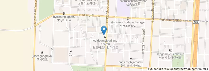 Mapa de ubicacion de 석남제일교회 en 대한민국, 인천, 서구.