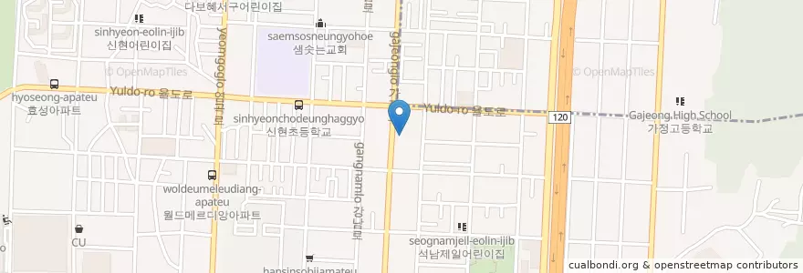 Mapa de ubicacion de 인천석남동 우체국 en کره جنوبی, 인천, 서구.