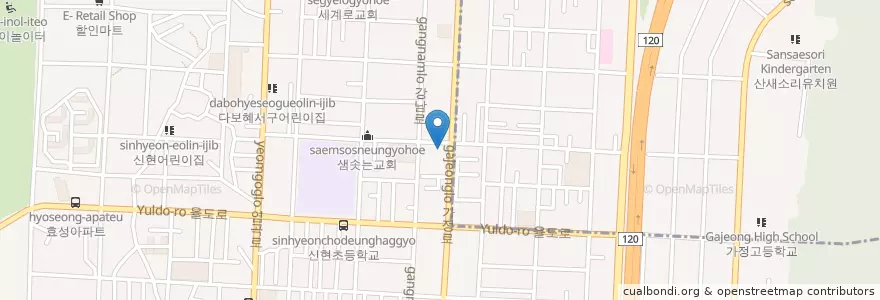 Mapa de ubicacion de 신현119안전센터 en 韩国/南韓, 仁川廣域市, 西區.