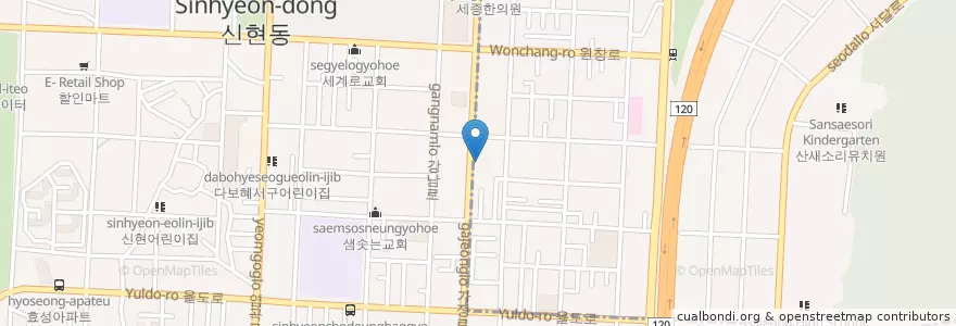 Mapa de ubicacion de 미추홀교회 en South Korea, Incheon, Seo-Gu.