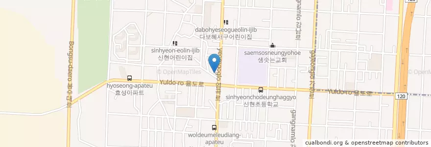 Mapa de ubicacion de 인천연합의원 en 韩国/南韓, 仁川廣域市, 西區.