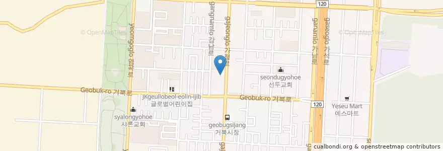 Mapa de ubicacion de 세일정형외과 en 大韓民国, 仁川広域市, 西区, 석남동.