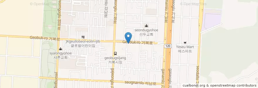 Mapa de ubicacion de 천이비인후과의원 en Corée Du Sud, Inchon, 서구.