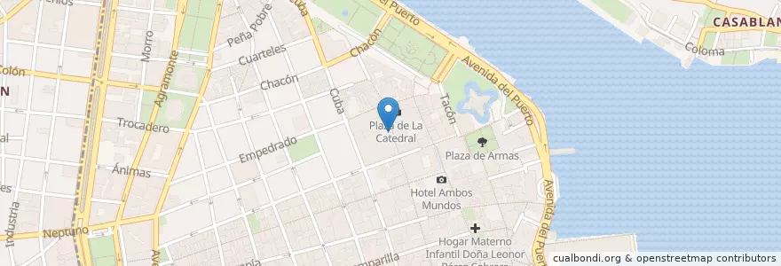 Mapa de ubicacion de Al Pirata heladeria en キューバ, La Habana, La Habana Vieja.