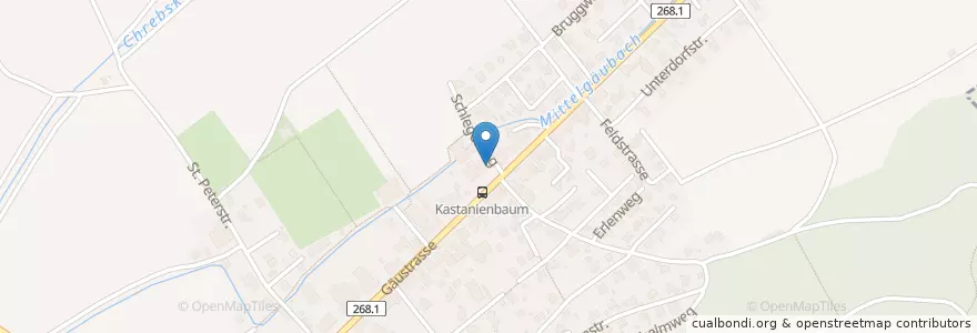 Mapa de ubicacion de Kastanienbaum en Suíça, Solothurn, Amtei Thal-Gäu, Bezirk Gäu, Kestenholz.