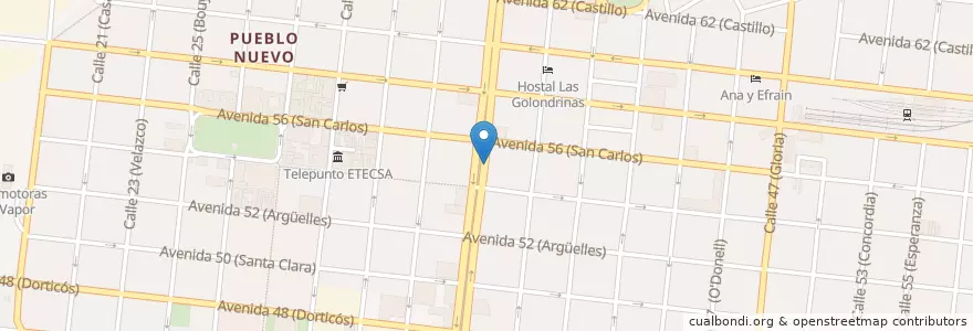 Mapa de ubicacion de Cafetería El Italiano en Kuba, Cienfuegos, Cienfuegos, Ciudad De Cienfuegos.