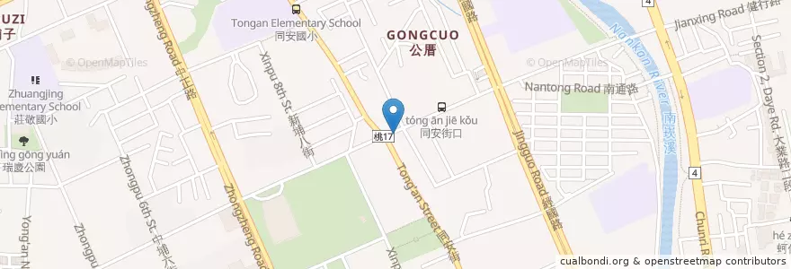 Mapa de ubicacion de 石二鍋 en 타이완, 타오위안 시, 타오위안 구.