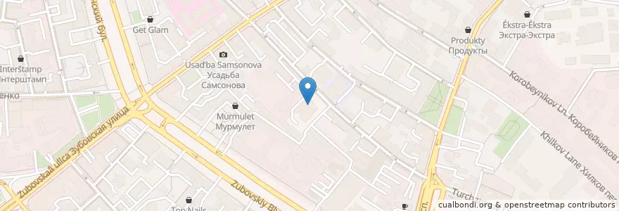 Mapa de ubicacion de Резиденция посла Австралии en Russie, District Fédéral Central, Moscou, Центральный Административный Округ, Район Хамовники.