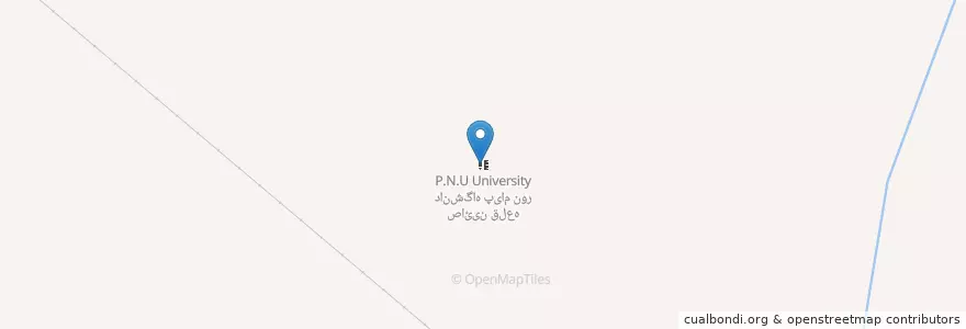 Mapa de ubicacion de دانشگاه پیام نور صائین قلعه en 이란, استان زنجان, شهرستان ابهر, بخش مرکزی شهرستان ابهر, صائین قلعه.