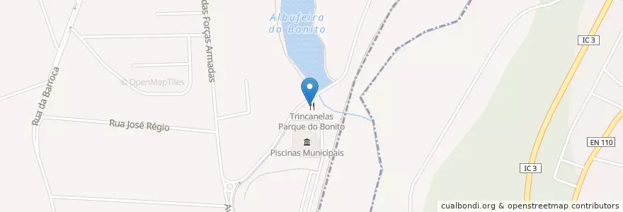 Mapa de ubicacion de Trincanelas Parque do Bonito en 葡萄牙, Santarém, Centro, Médio Tejo, Entroncamento, Nossa Senhora De Fátima.