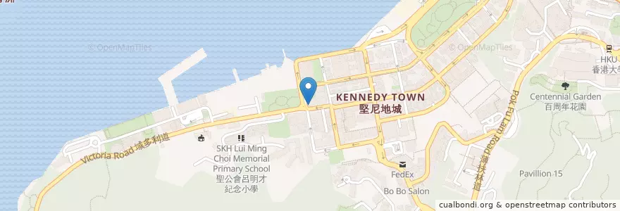 Mapa de ubicacion de Dentada en 中国, 广东省, 香港 Hong Kong, 香港島 Hong Kong Island, 新界 New Territories, 中西區 Central And Western District.