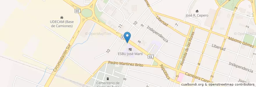 Mapa de ubicacion de ATM en Cuba, Ciego De Ávila, Ciego De Ávila, Ciudad De Ciego De Ávila, Ciudad De Ciego De Ávila.