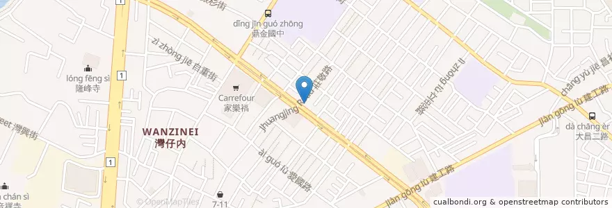 Mapa de ubicacion de 品橙牙醫診所 en Taiwan, Kaohsiung, 三民區.