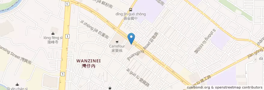 Mapa de ubicacion de 鬥牛士二鍋 en 台湾, 高雄市, 三民区.