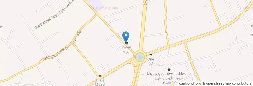 Mapa de ubicacion de رویال en イラン, ケルマーン, شهرستان بم, بخش مرکزی شهرستان بم, بم.