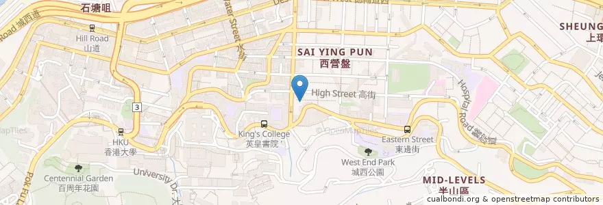 Mapa de ubicacion de Dining Room en China, Guangdong, Hong Kong, Pulau Hong Kong, Wilayah Baru, 中西區 Central And Western District.
