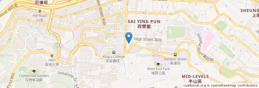 Mapa de ubicacion de Sennichi en China, Cantão, Hong Kong, Ilha De Hong Kong, Novos Territórios, 中西區 Central And Western District.