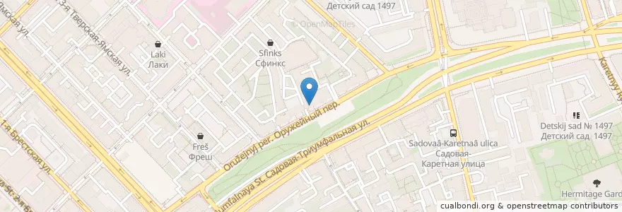 Mapa de ubicacion de Шаурма en Rusland, Centraal Federaal District, Moskou, Центральный Административный Округ, Тверской Район.