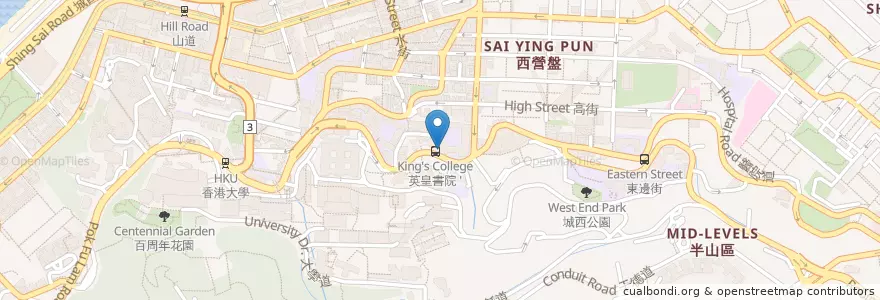 Mapa de ubicacion de PHD en الصين, غوانغدونغ, هونغ كونغ, جزيرة هونغ كونغ, الأقاليم الجديدة, 中西區 Central And Western District.