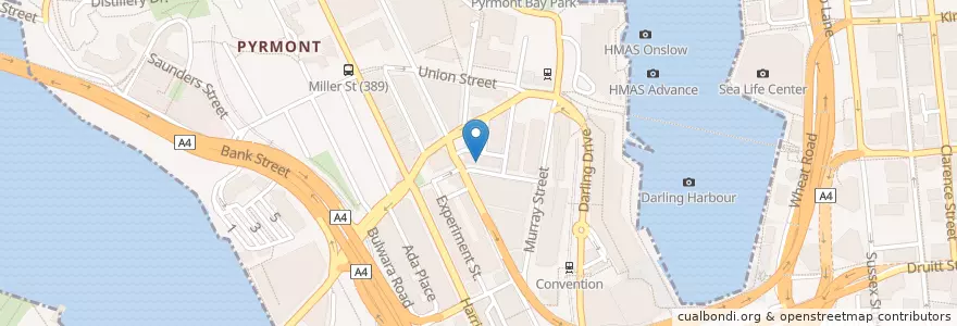 Mapa de ubicacion de Sushi Samurai 侍 en Australia, New South Wales, Council Of The City Of Sydney, Sydney.