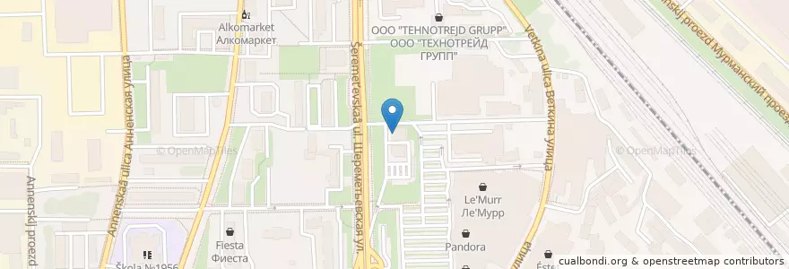Mapa de ubicacion de Domino's Pizza en 俄罗斯/俄羅斯, Центральный Федеральный Округ, Москва, Северо-Восточный Административный Округ, Район Марьина Роща.