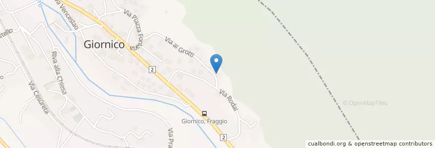 Mapa de ubicacion de Grotto Rodai en Schweiz/Suisse/Svizzera/Svizra, Ticino, Distretto Di Leventina, Circolo Di Giornico, Giornico.