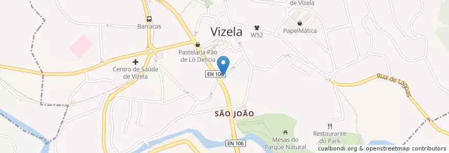 Mapa de ubicacion de Casa do Porto en 葡萄牙, 北部大區, Braga, Ave, Vizela, Caldas De Vizela.