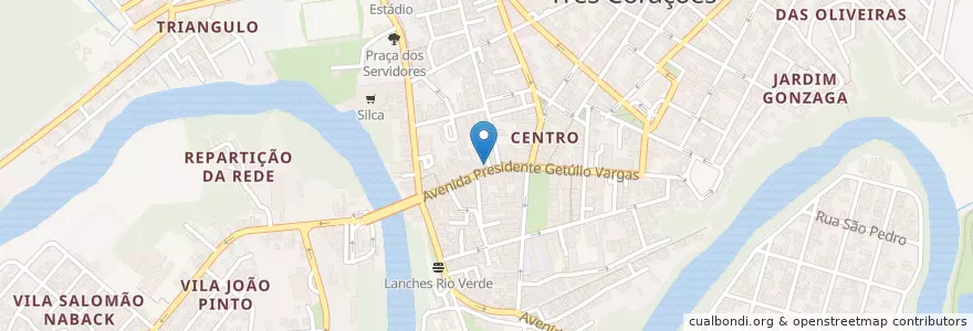 Mapa de ubicacion de Celso Salgados en 브라질, 남동지방, 미나스제라이스, Região Geográfica Intermediária De Varginha, Microrregião Varginha, Três Corações.