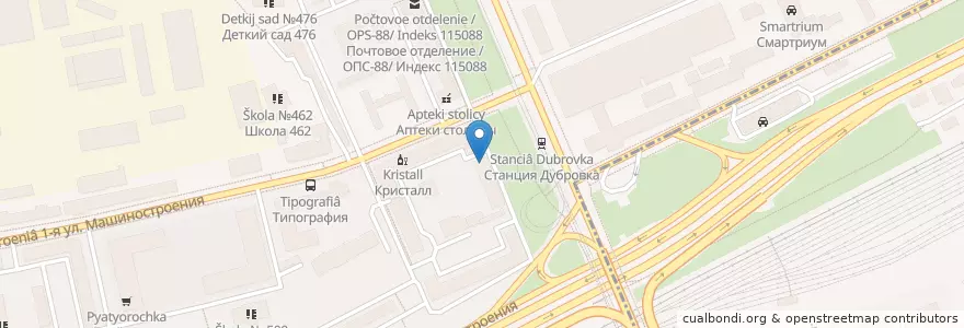 Mapa de ubicacion de Тесла en Rusland, Centraal Federaal District, Moskou, Юго-Восточный Административный Округ, Южнопортовый Район.