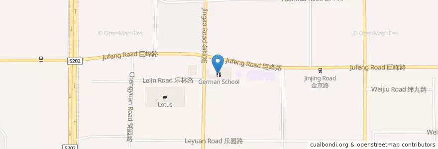 Mapa de ubicacion de German School en China, Xangai, Pudong.