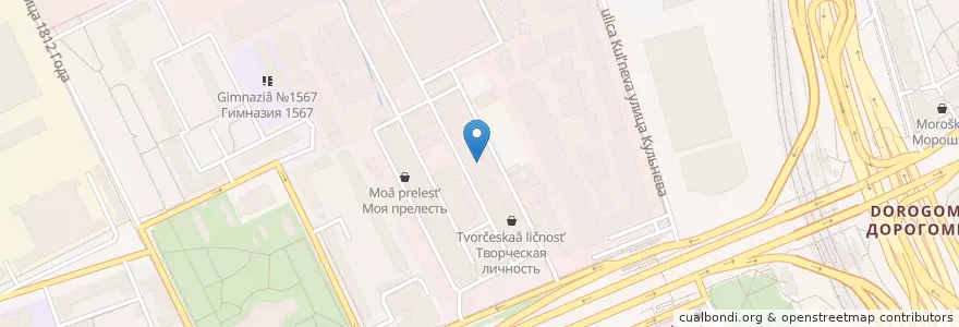 Mapa de ubicacion de Биллиардный клуб "Кутузовский" en Russie, District Fédéral Central, Moscou, Западный Административный Округ, Район Дорогомилово.