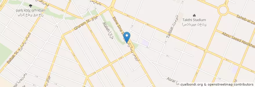 Mapa de ubicacion de کلینیک شنوایی و تعادل اکو en İran, Razavi Horasan Eyaleti, شهرستان مشهد, مشهد, بخش مرکزی شهرستان مشهد.