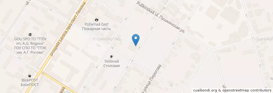 Mapa de ubicacion de Щи-борщи en Rusia, Distrito Federal Central, Óblast De Tula, Городской Округ Тула.