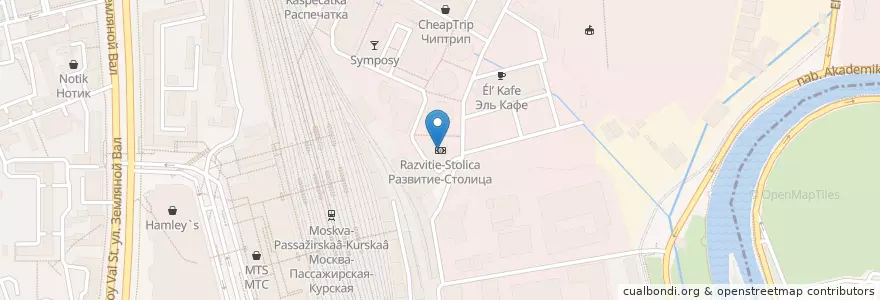 Mapa de ubicacion de Развитие-Столица en Rusland, Centraal Federaal District, Moskou, Центральный Административный Округ, Басманный Район.