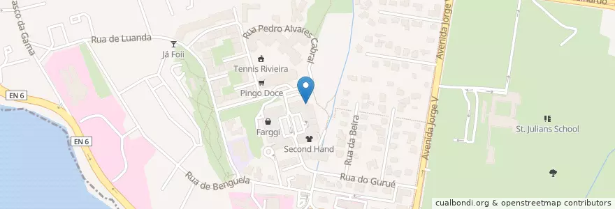 Mapa de ubicacion de Alhinho en Portogallo, Área Metropolitana De Lisboa, Lisbona, Grande Lisboa, Cascais, Carcavelos E Parede.