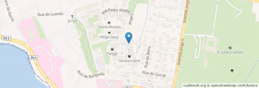 Mapa de ubicacion de Café Regine en 葡萄牙, Área Metropolitana De Lisboa, Lisboa, Grande Lisboa, Cascais, Carcavelos E Parede.