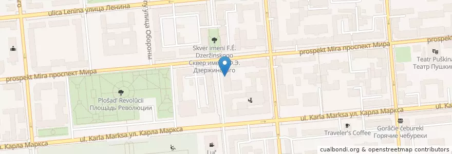 Mapa de ubicacion de Папа's en 러시아, Сибирский Федеральный Округ, Красноярский Край, Городской Округ Красноярск.