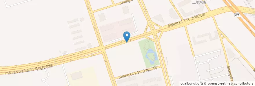 Mapa de ubicacion de 上地环岛西 en China, Peking, Hebei, 海淀区.
