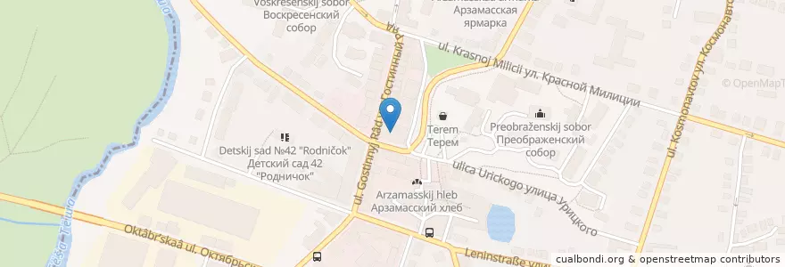 Mapa de ubicacion de ГБПОУ «Арзамасский музыкальный колледж» en Russia, Volga Federal District, Nizhny Novgorod Oblast, Arzamassky District, Arzamas.