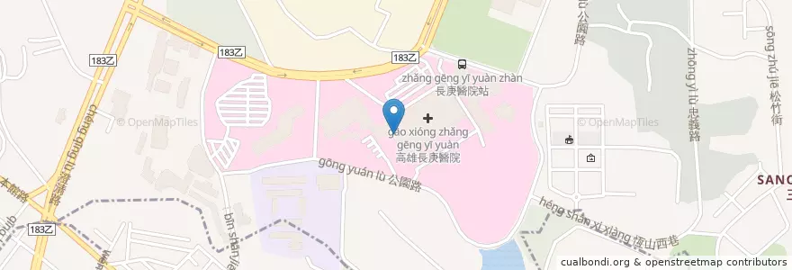 Mapa de ubicacion de 麥當勞（長庚） en 臺灣, 高雄市, 鳥松區.