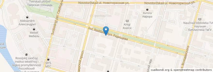 Mapa de ubicacion de БунаБуна en Rusia, Distrito Federal Central, Óblast De Tver, Городской Округ Тверь, Калининский Район.